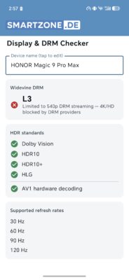 honor magic 9 pro max widevine l3 honor magic 9 pro max widevine l3