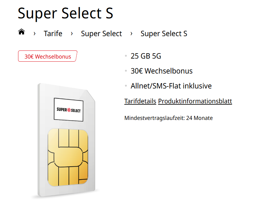 Super Select S Angebot Super Select S Angebot