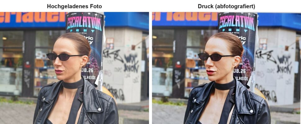 myposter druck upload vergleich Vergleich: hochgeladenes Foto und abfotografierter Myposter-Druck
