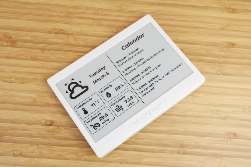 Seeed XIAO ePaper Demo Kalender Wetter Seeed XIAO ePaper Demo Kalender Wetter