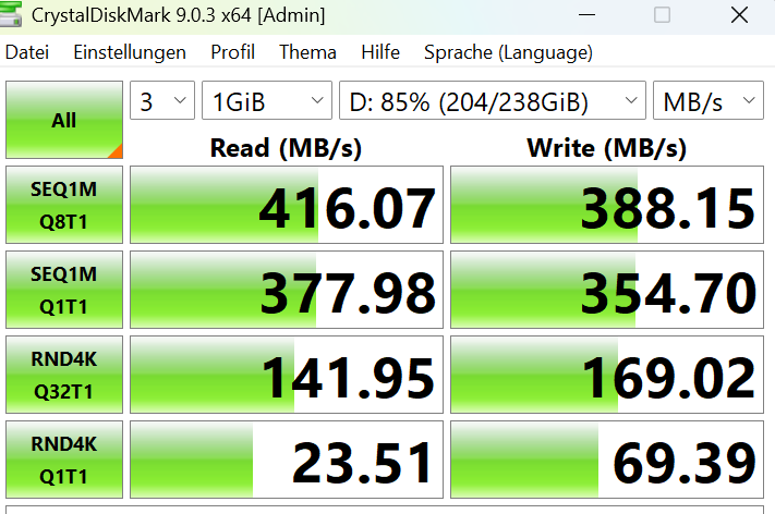 SOYO M5 USB A hinten CrystalDiskMark Soyo M5